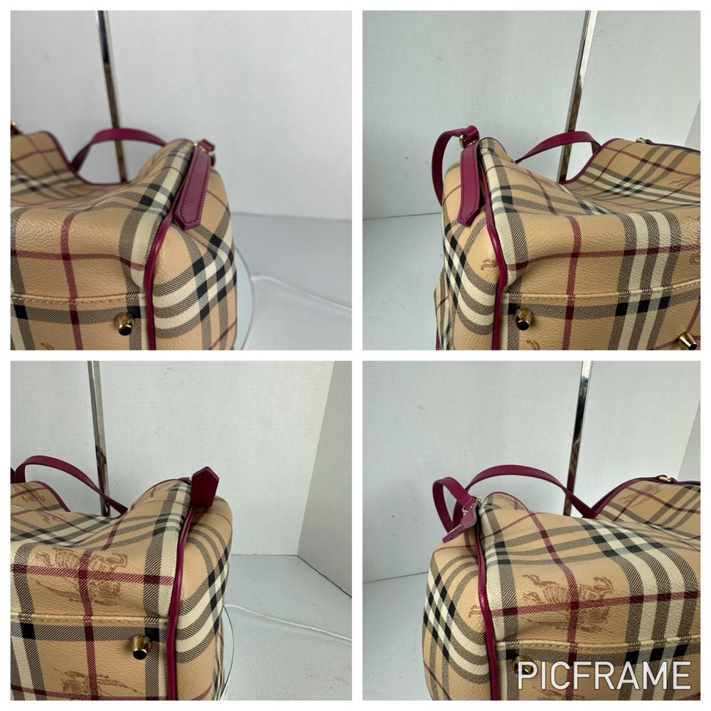 BURBERRY NOVA CHECK SHOULDER BAG COATED CANVAS MADE IN ITALY - Picture 7 of 11
